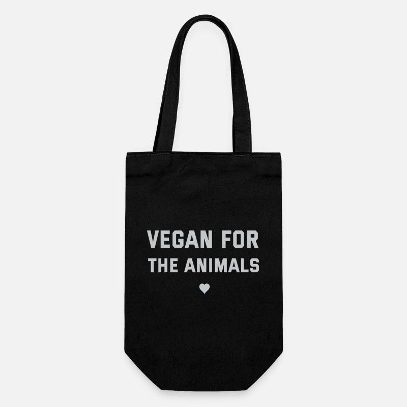 VEGAN FOR THE ANIMALS - Sac à bouteille - noir