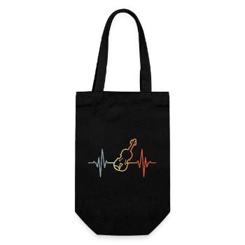 Violin Heartbeat ECG - Gift Bag for Bottles - black - Front