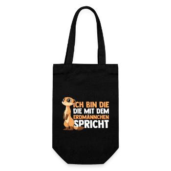 Erdmännchen - Geschenkbeutel für Flaschen - Schwarz - Vorne
