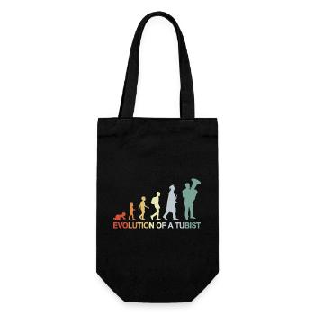 Development of a tuba player - Gift Bag for Bottles - black - Front