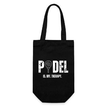 Padel is my therapy - Gift Bag for Bottles - black - Front