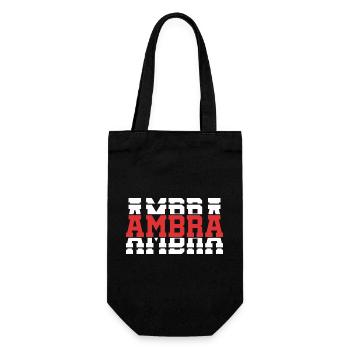 t-shirt Amber t-shirt gift idea stacked text - Gift Bag for Bottles - black - Front