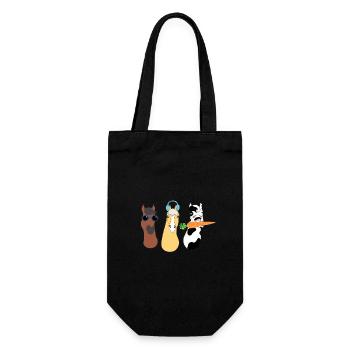 Design Animaux Funky avec Accessoires Colorés - Sac à bouteille - noir - Devant