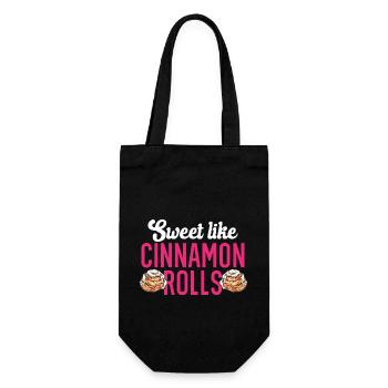Cinnamon roll - Gift Bag for Bottles - black - Front
