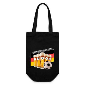 Fussball - Deutschland - Geschenkbeutel für Flaschen - Schwarz - Vorne