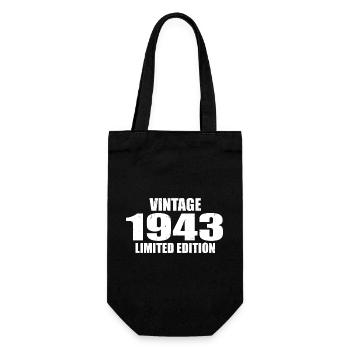 Vintage 1943 Birthday 1943 Retro 1943 - Gift Bag for Bottles - black - Front