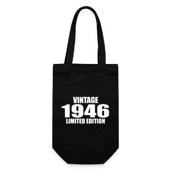 Vintage 1946 Geburtstag 1946 Retro 1946 - Geschenkbeutel für Flaschen - Schwarz - Vorne