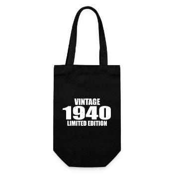 Vintage 1940 Geburtstag 1940 - Retro 1940 - Geschenkbeutel für Flaschen - Schwarz - Vorne