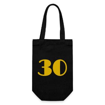 30. 30 YEARS. 30th ANNIVERSARY. 30 YEARS ANNIVERSARY. - Gift Bag for Bottles - black - Front