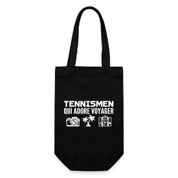Voyageurs & Tennismens : Passion & Découverte - Sac à bouteille - noir - Devant