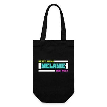 Geschenk für Melanie - Geschenkbeutel für Flaschen - Schwarz - Vorne
