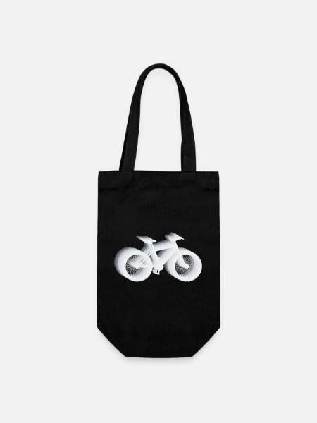 Fahrrad Geschenkidee Bike - Geschenkbeutel für Flaschen - Schwarz