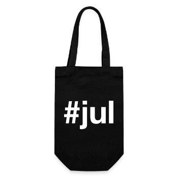 JUL Christmas Hashtag - Geschenkbeutel für Flaschen - Schwarz - Vorne