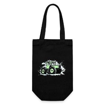 Grüner Traktor - MB-trac 1300 - Geschenkbeutel für Flaschen - Schwarz - Vorne