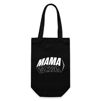 MAMA Shirt Est.2024 - Geschenkbeutel für Flaschen - Schwarz - Vorne