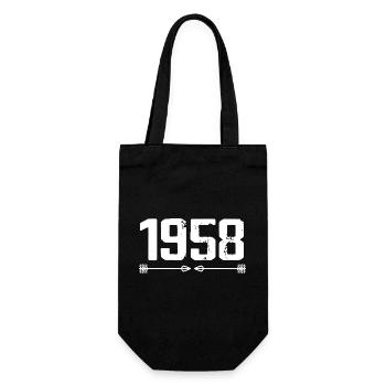 Born in 1958 Vintage 67 Years 68 Birthday Gift - Gift Bag for Bottles - black - Front