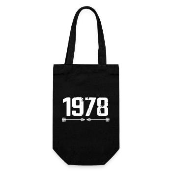 Born in 1978 Vintage 47 Years 48 Birthday Gift - Gift Bag for Bottles - black - Front