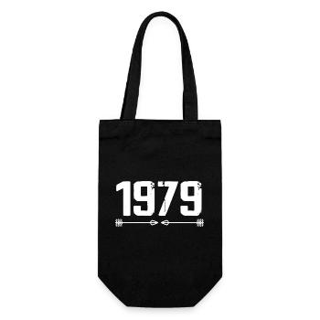 Born in 1979 Vintage 46 Years 47 Birthday Gift - Gift Bag for Bottles - black - Front