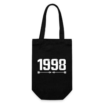 Born in 1998 Vintage 27 Years 28 Birthday Gift - Gift Bag for Bottles - black - Front