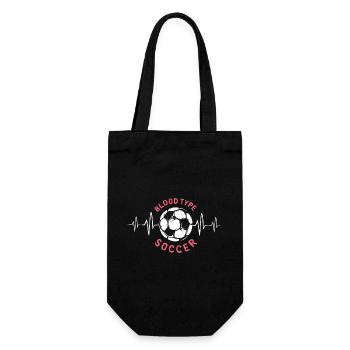 Blood type football with heartbeat - Clubs Teams - Gift Bag for Bottles - black - Front
