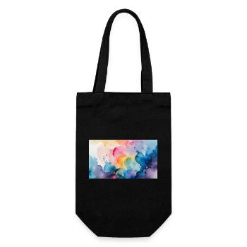 Aquarellfarben Explosion Kunst Design - Geschenkbeutel für Flaschen - Schwarz - Vorne