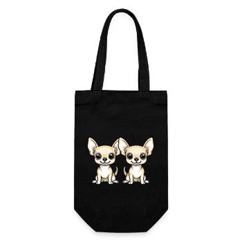 Chihuahua Dog Comic - Gift Bag for Bottles - black - Front