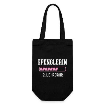 Spenglerin Ausbildung 2 Lehrjahr zweites Jahr - Geschenkbeutel für Flaschen - Schwarz - Vorne