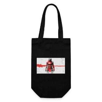 Futuristic Cyber Samurai - Gift Bag for Bottles - black - Front