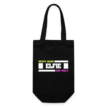 Elfie as a mother - Gift Bag for Bottles - black - Front
