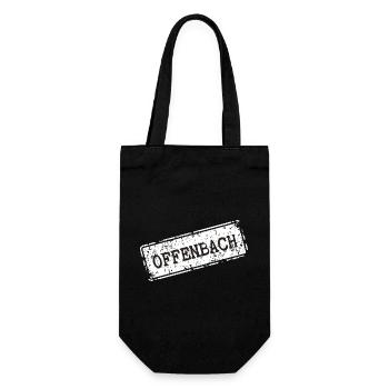 Retro Offenbach Design - Geschenkbeutel für Flaschen - Schwarz - Vorne