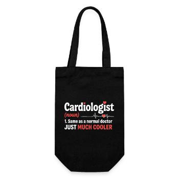 Heartbeat with love motif - Gift Bag for Bottles - black - Front