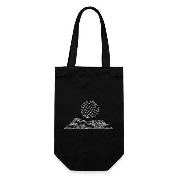 Futuristic Grid Globe Design - Gift Bag for Bottles - black - Front