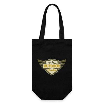 Adventurous Outdoor Adventure Graphics - Gift Bag for Bottles - black - Front