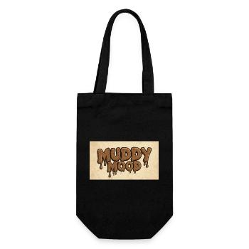 Muddy Mood Schriftzug Design - Geschenkbeutel für Flaschen - Schwarz - Vorne