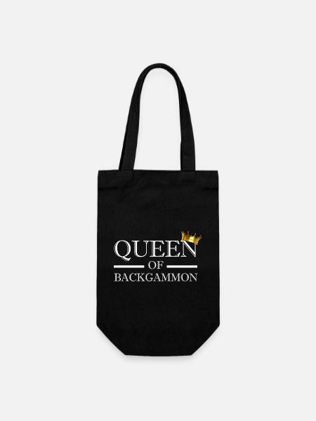 Queen Of Backgammon - Geschenkbeutel für Flaschen - Schwarz