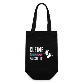 Soon Mom LITTLE CONSTRUCTION SITE Baby Comes Funny - Gift Bag for Bottles - black - Front