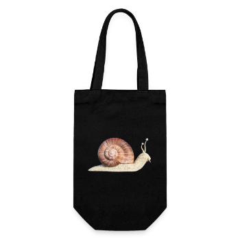 Schnecke - Geschenkbeutel für Flaschen - Schwarz - Vorne