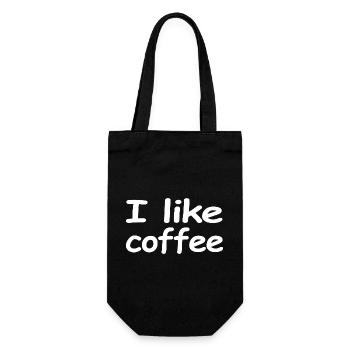 Kaffee - Geschenkbeutel für Flaschen - Schwarz - Vorne