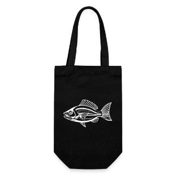 Fish Angler T-shirt Gift Angler - Gift Bag for Bottles - black - Front