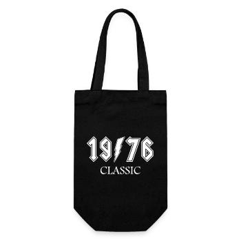 1976 Vintage Rock Design Jubiläum - Geschenkbeutel für Flaschen - Schwarz - Vorne