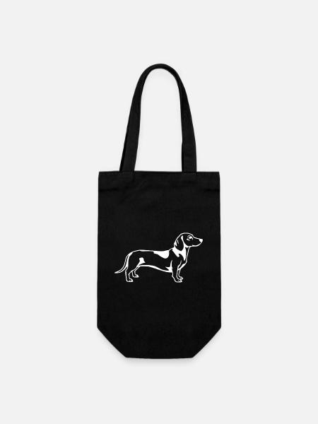 Dachshund Hunde T-shirt Geschenk - Geschenkbeutel für Flaschen - Schwarz