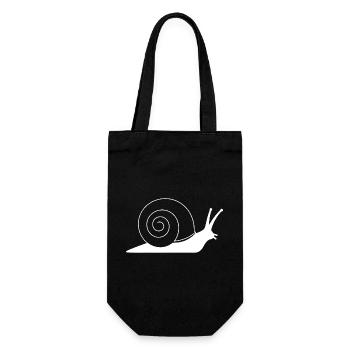 Schnecke mit Spirale Silhouette Minimalismus - Geschenkbeutel für Flaschen - Schwarz - Vorne
