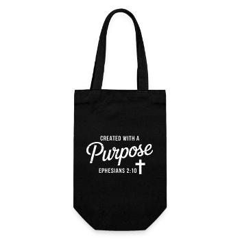 Croix de foi motivée par un but : Éphésiens 2:10 - Sac à bouteille - noir - Devant