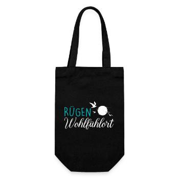 Island of Rügen MY FEEL-GOOD PLACE Fun - Gift Bag for Bottles - black - Front