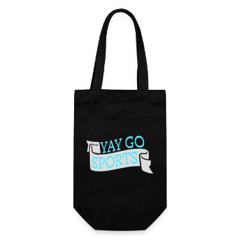 Yay Go Sports Sarcastic Funny Anti Sports Humor - Gift Bag for Bottles - black - Front