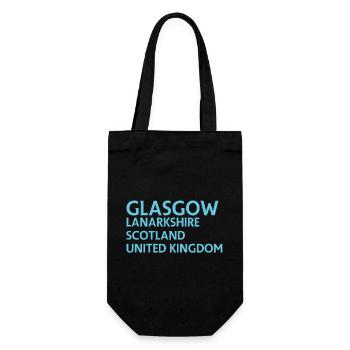 Glasgow – Scotland Textdesign - Sac à bouteille - noir - Devant