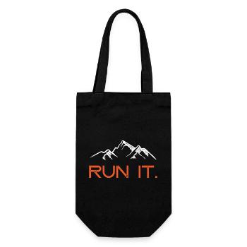 Ultra Running – Lauf es! - Geschenkbeutel für Flaschen - Schwarz - Vorne