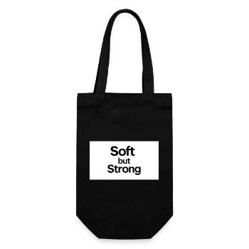 minimalist_typography_t-shirt_design-_black_tex - Sac à bouteille - noir - Devant