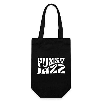 Funky Jazz Music Bold Typography - Gift Bag for Bottles - black - Front