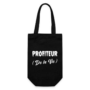 PROFITEER (OF LIFE)! - Gift Bag for Bottles - black - Front